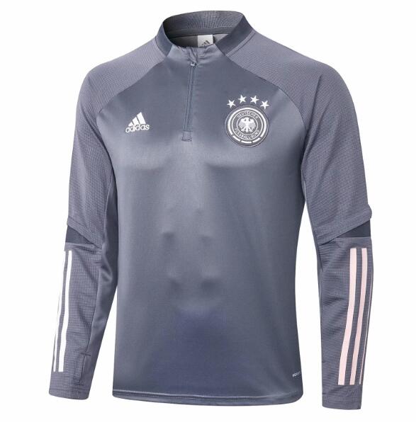 2020 EURO Germany Grey Zipper Sweat Shirt